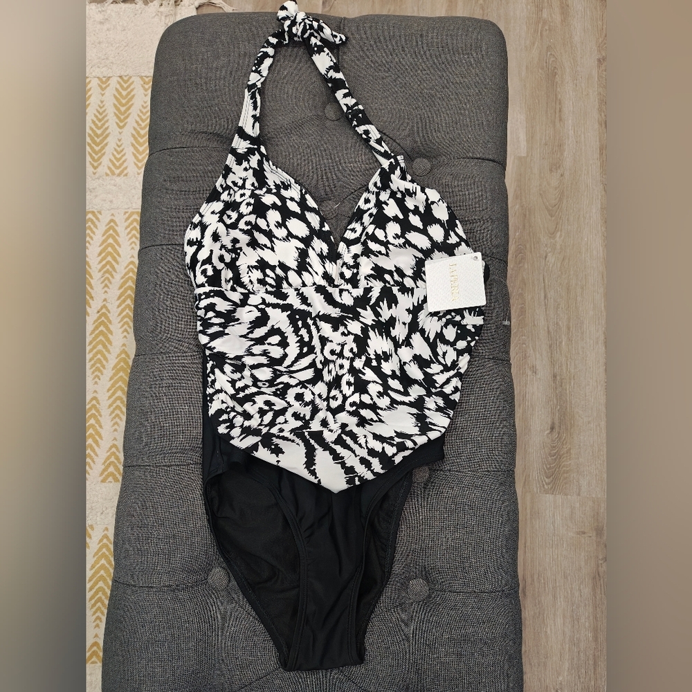 La Perla Monochrome Halter One Piece